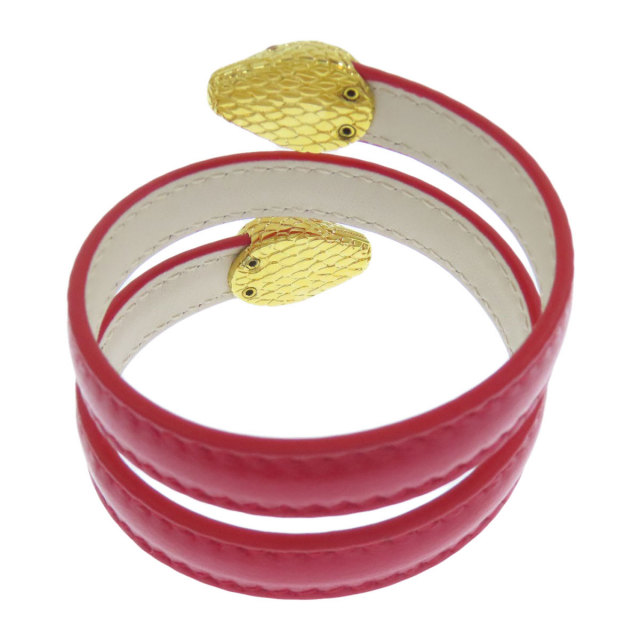 BVLGARI ブルガリ セルペンティ ブレスレット レザー レディース [中古