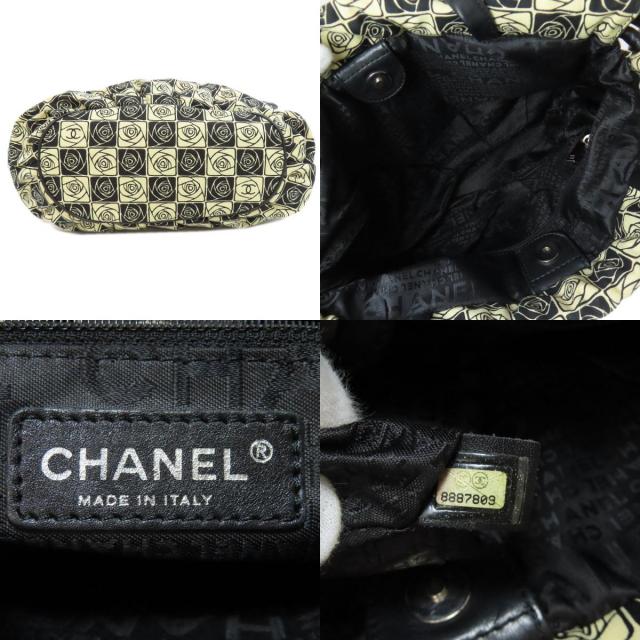 CHANEL シャネル カメリア柄 トートバッグ キャンバス