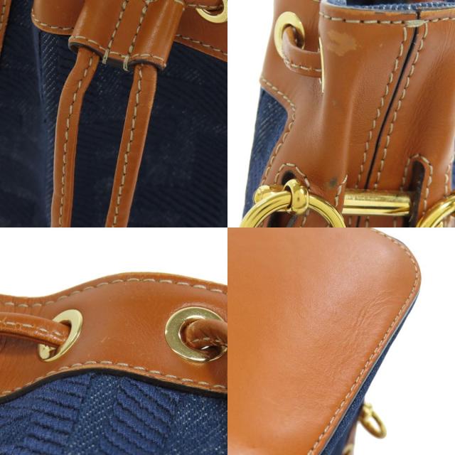＊FENDI＊ モン トレゾール デニム調 FFジャカード ミニバッグ 23SS【FENDI】モン トレゾール デニム レザー ミニバッグ FF刺繍