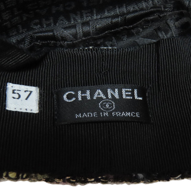 CHANEL シャネル キャスケット 帽子 ツィード レディース [中古