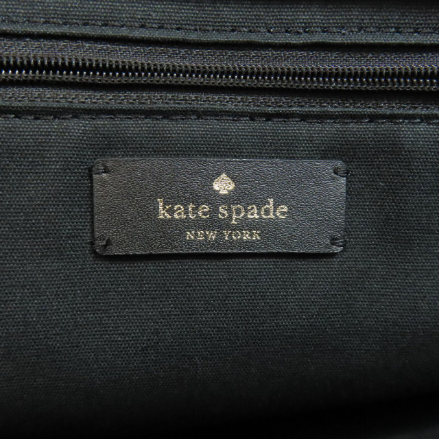 【美品✨】ケイトスペード トートバッグ ジャガード ポーチ ロゴ刻印 レザー kate spade ケイトスペード ロゴ トートバッグ レザー