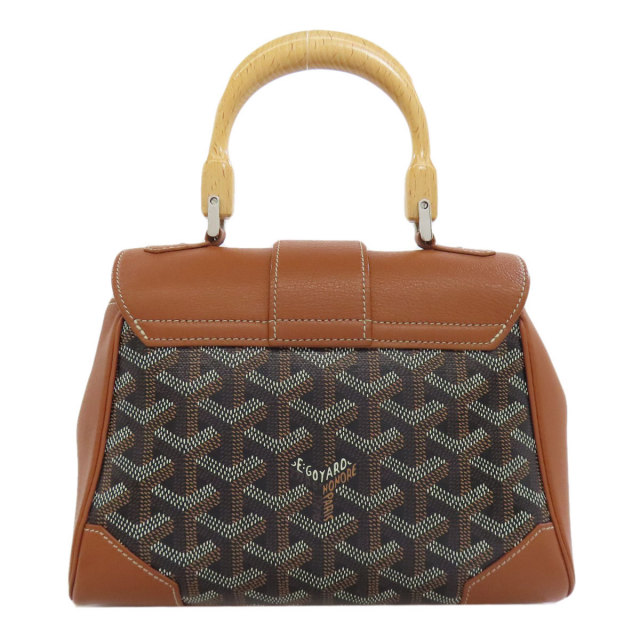 未使用 ゴヤール GOYARD サイゴン ハンドバッグ レザー ブラウン GOYARD ゴヤール サイゴン ミニ 2WAY ハンドバッグ コーティング