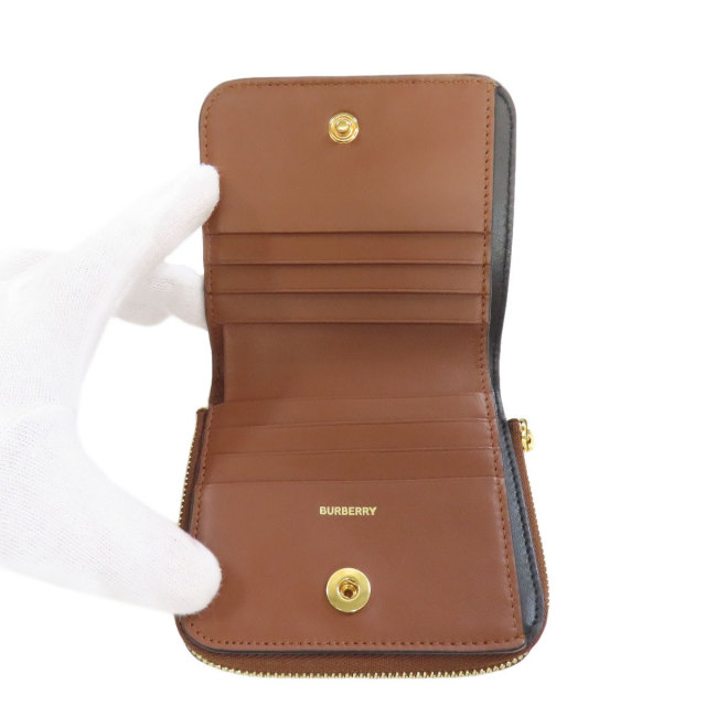 BURBERRY バーバリー TBロゴパターン 二つ折り財布（小銭入れあり  