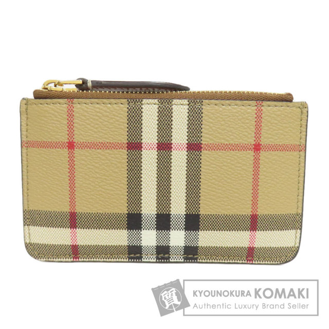 希少✨【バーバリー】アクセサリーポーチ ノバチェック シルバーロゴ刻印 ジップ BURBERRY バーバリー ノバチェック ハンドバッグ キャンバス