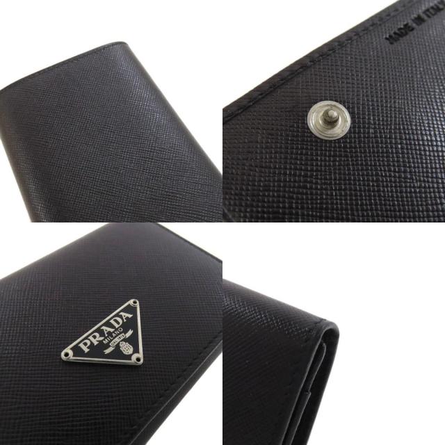 PRADA ブラックレザー 名刺入れ　カードケース　プラダ　美品 楽天市場】PRADA プラダ 三角ロゴプレート二つ折りクレジット