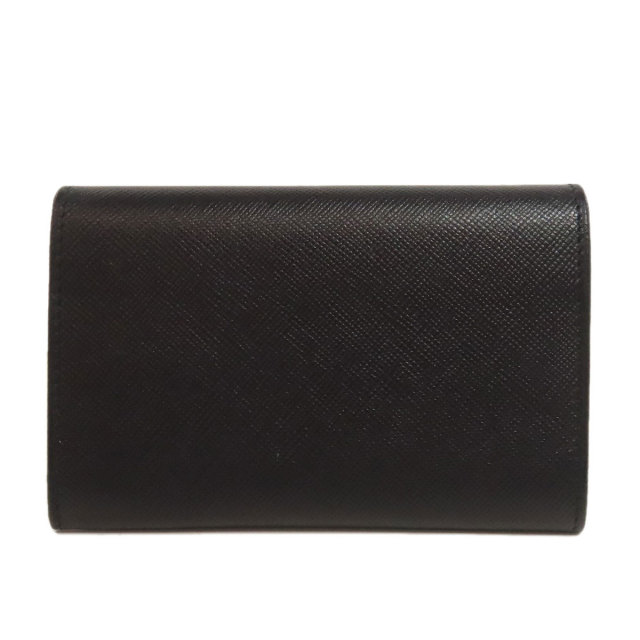 美品✨プラダ カードケース 名刺入れ マネークリップ サフィアーノ ロゴ 黒 ☆【PRADA】☆プラダ サフィアーノ 名刺入れ カードケース