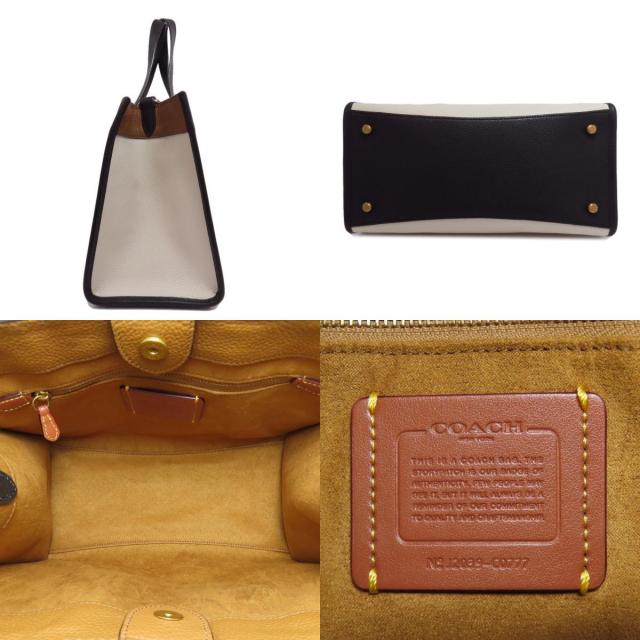 美品　COACH フィールド　2WAY レザー　ハンドバッグ COACH コーチ C0777 フィールド カラーブロック 2WAY