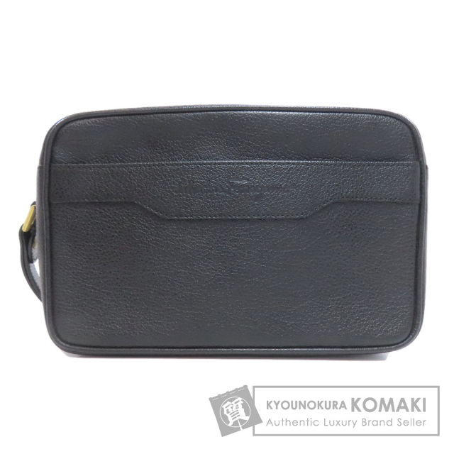 ☆開店セール☆ 未使用品 美品 ダンヒル レザー ロゴエンボス コンチネンタル Dunhill ダンヒル ロゴ セカンドバッグ レザー メンズ [中古