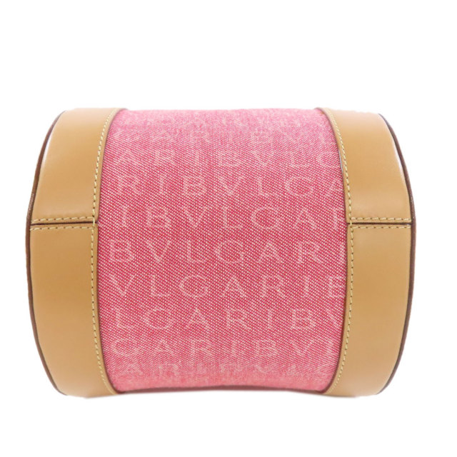 BVLGARI ブルガリ ロゴマニア ハンドバッグ キャンバス/レザー