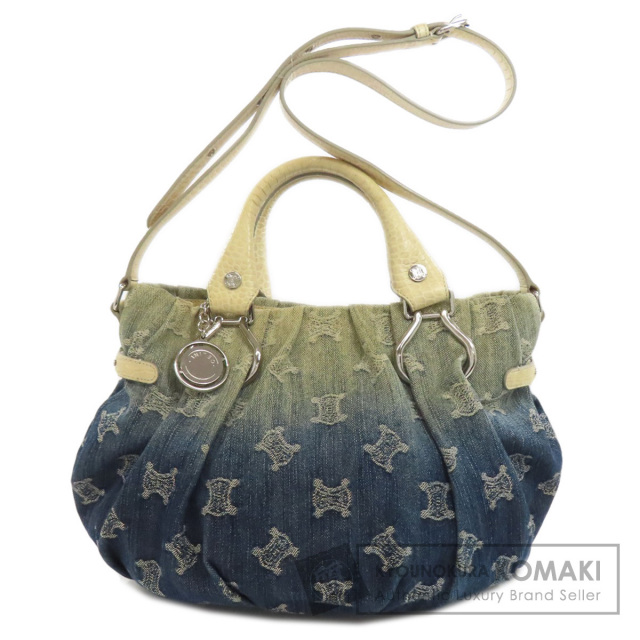 送料関税込◇CELINE マイクロ トリオンフ 2way バッグ TRIOMPHE 美品 セリーヌ Celine キュイル トリオンフ 2Way