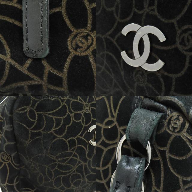 CHANEL シャネル カメリア柄 シルバー金具 ショルダーバッグ
