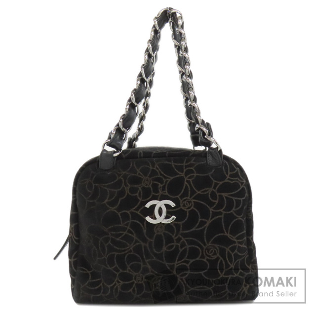 CHANEL シャネル カメリア柄 シルバー金具 ショルダーバッグ