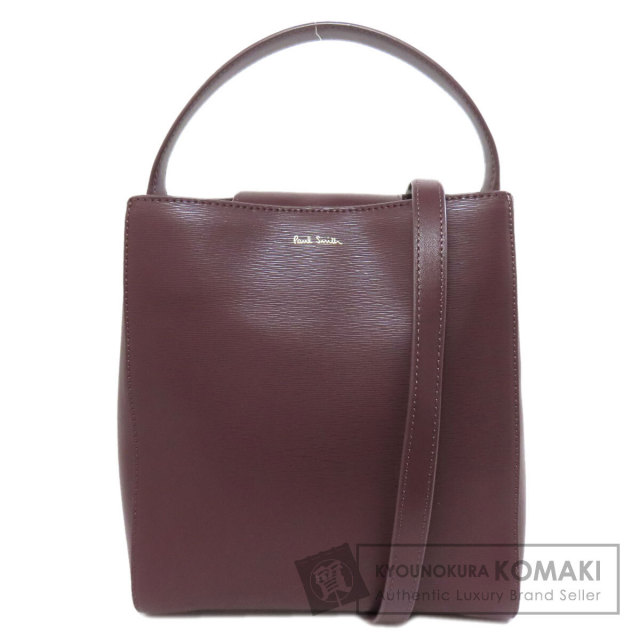 wenxuanfan 新品未使用ポールスミスレザースクエアバッグ Paul Smith ポール・スミス 2WAY ハンドバッグ レザー