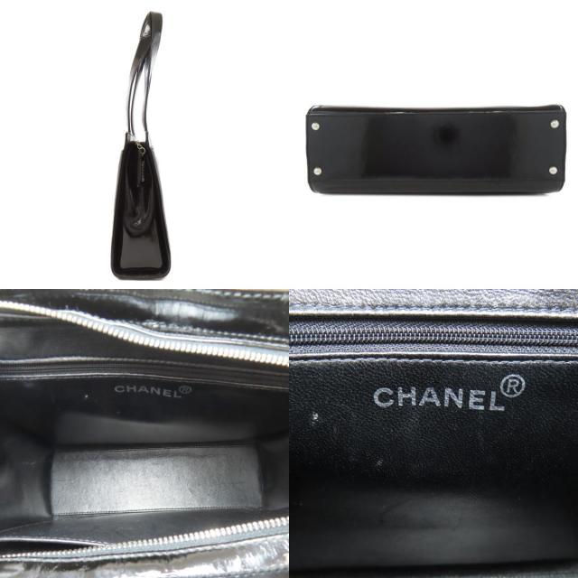 希少✨ シャネル エナメル ココマーク シルバー金具 黒 ロング15番台 希少✨ シャネル エナメル ココマーク シルバー金具 黒 ロング15