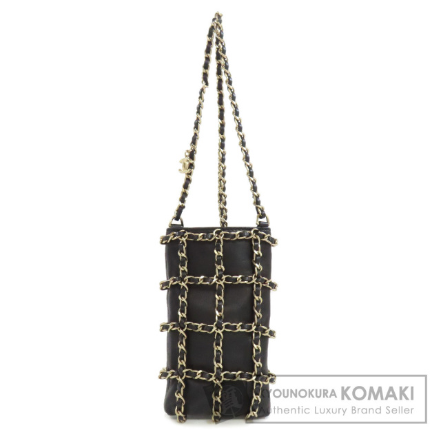 シャネル アクセサリーポーチ チェーンショルダーポーチ ゴールド金具