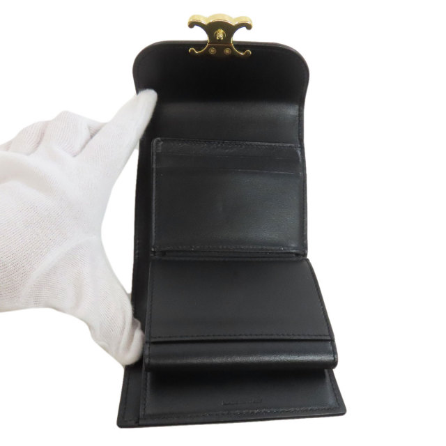 CELINE セリーヌ トリオンフ フラップ 二つ折り財布（小銭入れあり  