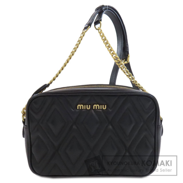 MIUMIU ミュウミュウ ロゴ ショルダーバッグ カーフ レディース [中古  