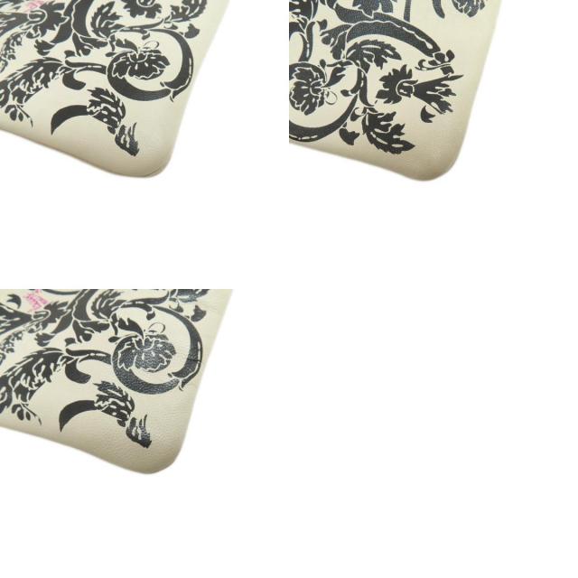 ロエベ LOEWE  タッセルチャーム 総柄  化粧ポーチ ラムスキン レディース  中古 LOEWE ロエベ タッセルチャーム 総柄 化粧ポーチ ラムスキン