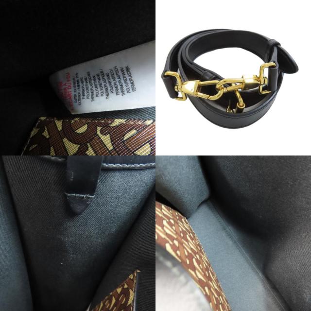 BURBERRY バーバリー TBロゴ 2WAY トートバッグ PVC/レザー レディース  