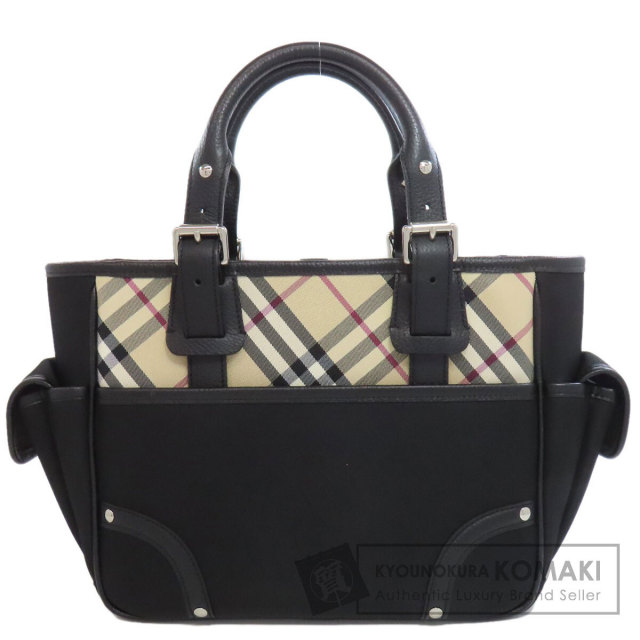 バーバリーバック.ノバチェックナイロンブラックロゴ BURBERRY バーバリー ノバチェック トートバッグ ナイロン素材