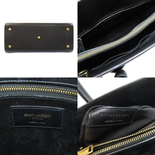 サンローラン レザー2WAYトートバッグ ブラック SummerSALE開催! 8/9～8/18 10時迄!】SAINT LAURENT サン
