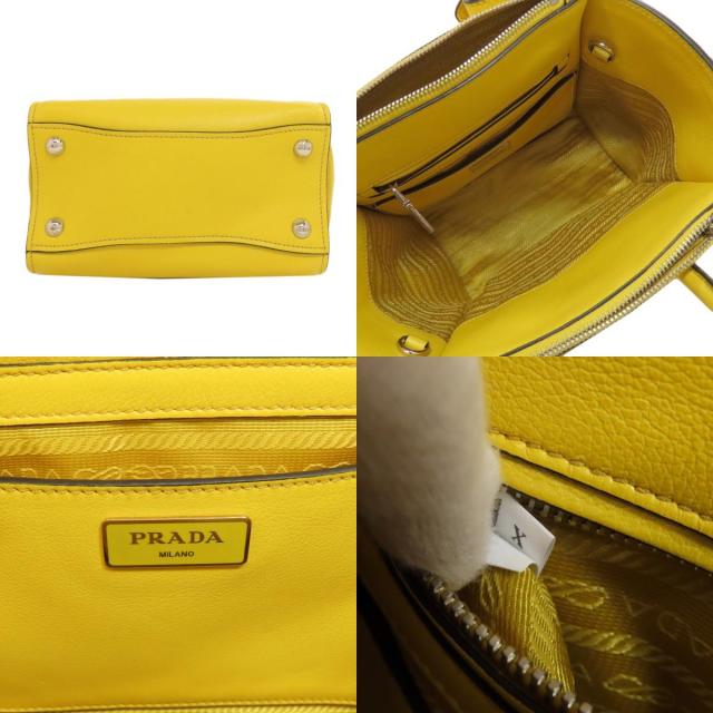 プラダ 1BA025 レザー スエード 2way バッグ PRADA プラダ 1BA025 ロゴ金具 2WAY トートバッグ レザー