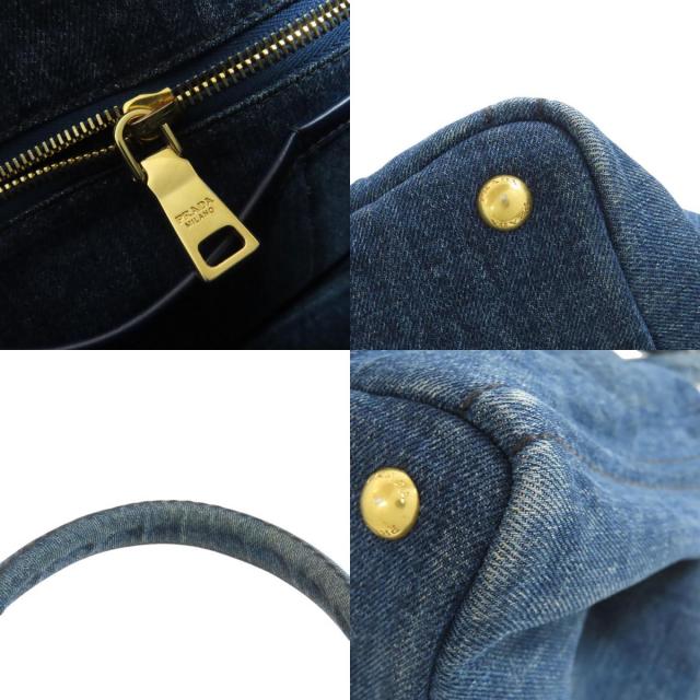 PRADA プラダ B1877B カナパ トートバッグ デニム レディース