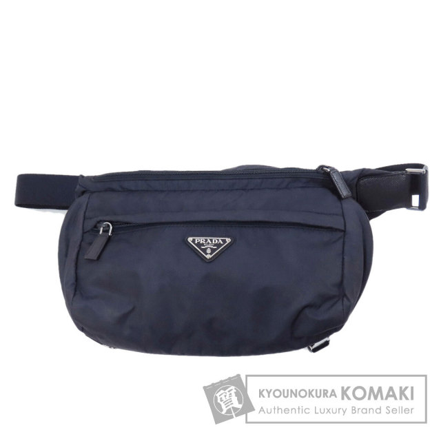 ■ほぼ未使用品■プラダ ボディバッグ ベルトバッグ ショルダーバッグ ナイロン PRADA プラダ ロゴ金具 ボディバッグ ナイロン素材 レディース