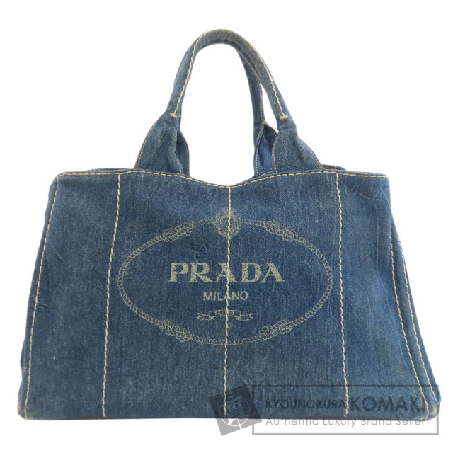 PRADA プラダ カナパ トートバッグ デニム レディース [中古] ブランド  