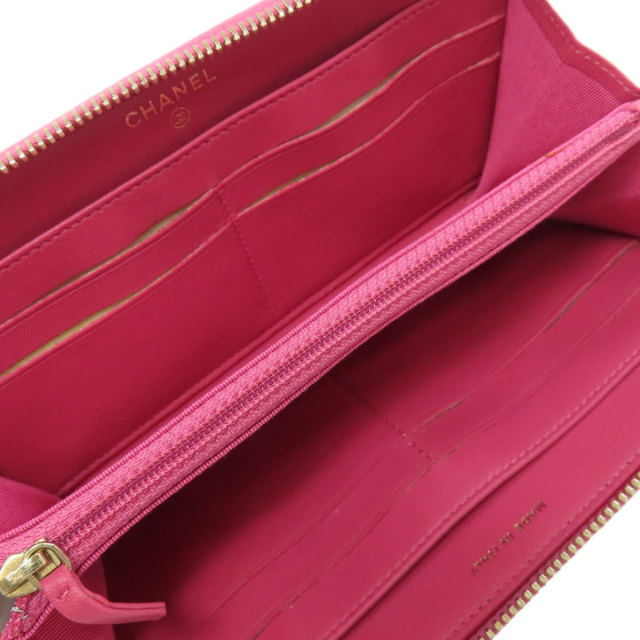 CHANEL シャネル マトラッセ ココマーク ゴールド金具 長財布（小銭  