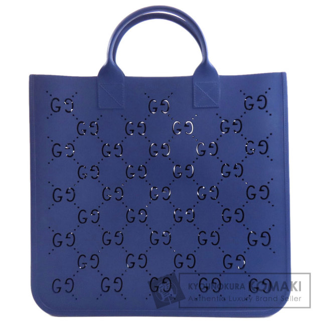 ロ*】様 BVLGARI ネイビー レザー トートバッグ シュリンクレザー]トゥティトートバッグcolor：ネイビー