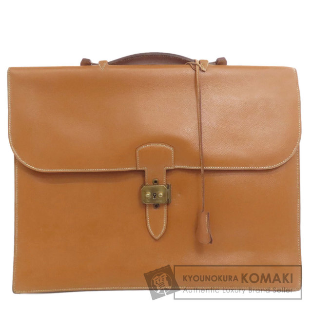 【状態良好】HERMES サックアデペッシュ 41 ビジネスバッグ レザー 茶色 HERMES エルメス サックアデペッシュ ビジネスバッグ クシュベル
