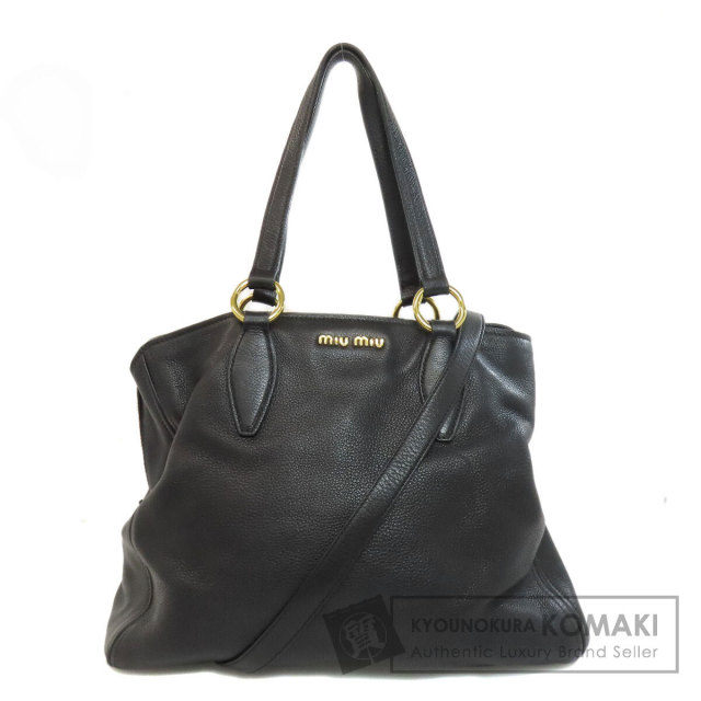 MIUMIU ミュウミュウ 2WAY トートバッグ レザー レディース [中古  