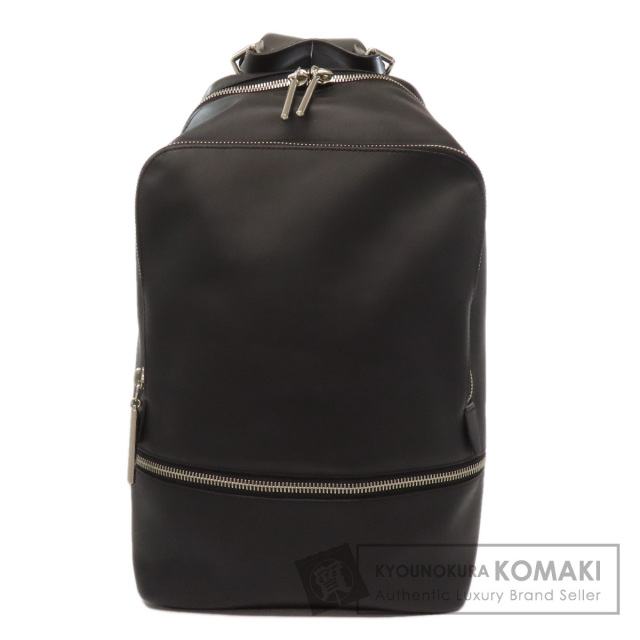 ヒロフ リュック レザー 巾着タイプ ゴールド金具 ブラック HIROFU(ヒロフ) H logo gold hardware leather mini backpack H