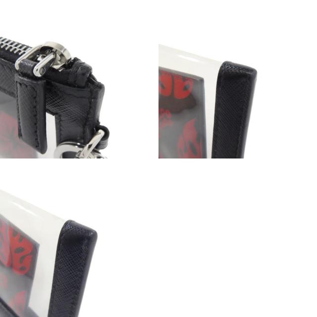PRADA プラダ ロゴ金具 アクセサリーポーチ サフィアーノ