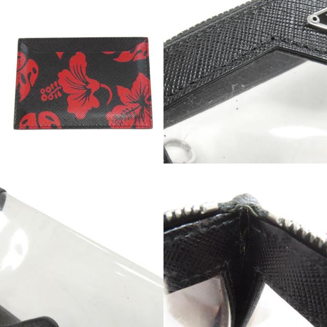 PRADA プラダ ロゴ金具 アクセサリーポーチ サフィアーノ