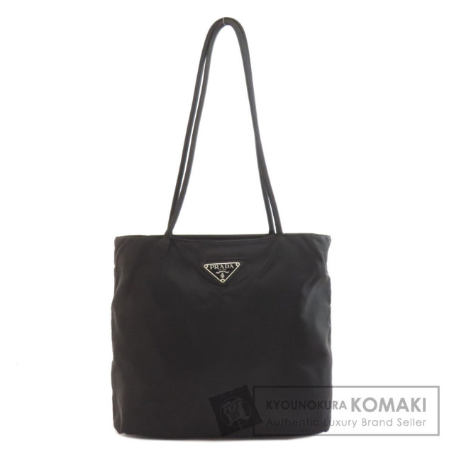 良品✨プラダ　ナイロン　ハンドバッグ　トートバッグ　ダークブラウン系　白タグ付 美品】 プラダ ナイロン ブラック トートバッグ ハンドバッグ 白