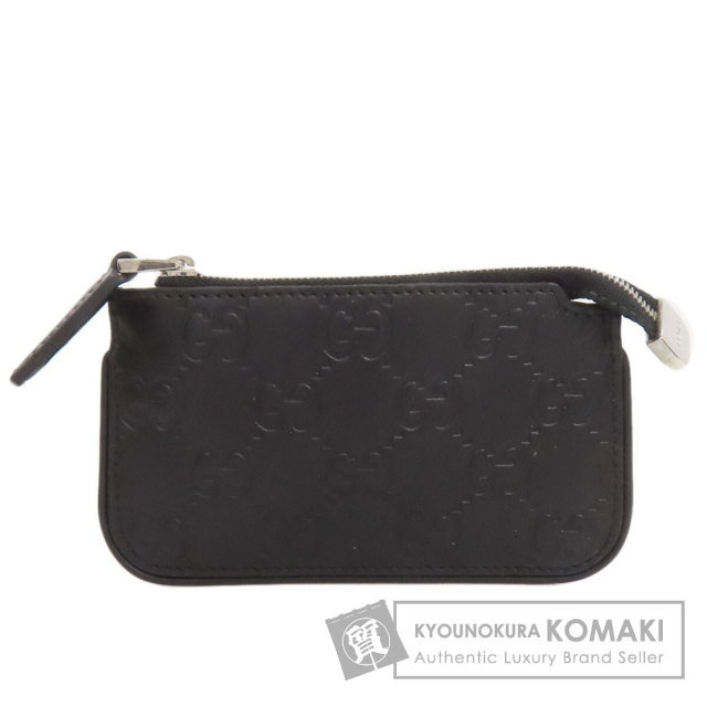 GUCCI グッチ コインケース GG ブラック 黒 中古本物 グッチグッチシマ 小銭入れ 黒 メンズ カーフ コインケース
