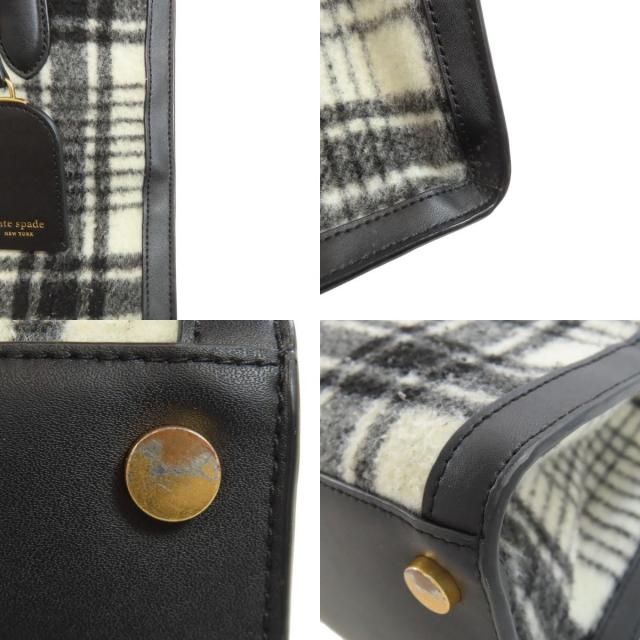 【ケイト・スペード 】ウール チェック柄 トート ショルダー ハンドバッグ kate spade ケイトスペード チェック柄 ハンドバッグ ウール