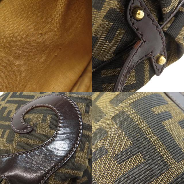 フェンディ FENDI ズッカ柄 ワンショルダー キャンバス ショルダーバッグ フェンディ ワンショルダーバッグ ズッカ柄 ブラウン キャンバス