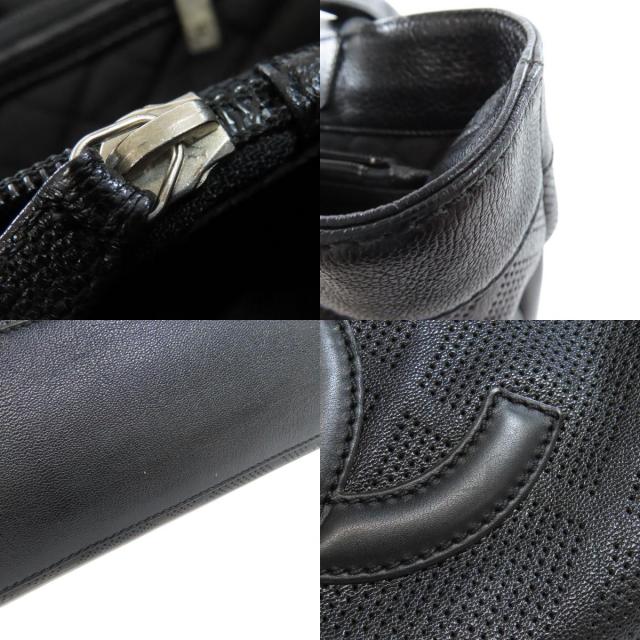シャネル トートバッグ ココマーク パンチング シルバー金具
