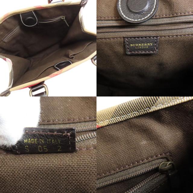 バーバリー　キャンバス ハンドバッグ BURBERRY バーバリー ノバチェック ハンドバッグ キャンバス