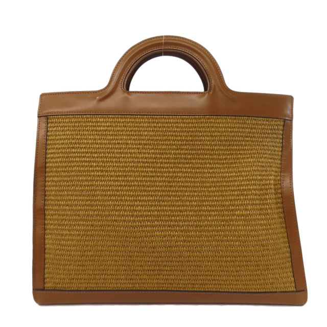 MARNI ストロー レザー ハンドバッグ MARNI マルニ 2WAY ハンドバッグ カーフ/ストロー レディース