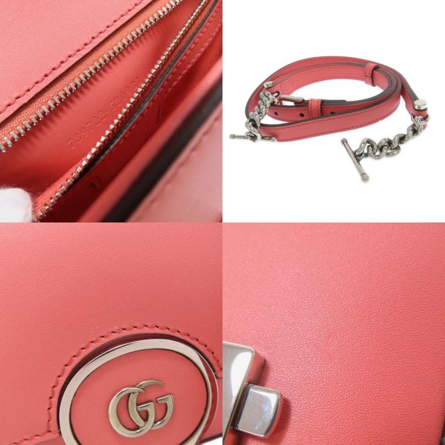 良品　GUCCI グッチ　レザー　2WAY ビジネスバッグ　ショルダーバッグ GUCCI グッチ 379722 ダブルGロゴ ミニチェーンショルダー 2WAY