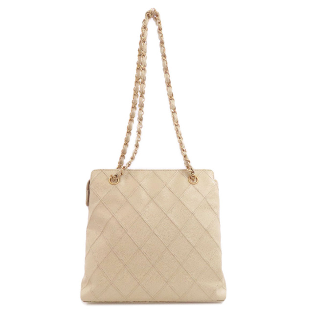 CHANEL ラージ　トート　マトラッセ　白　チェーン　ゴールド　ココマーク CHANEL シャネル マトラッセ チェーンバッグ ココマーク