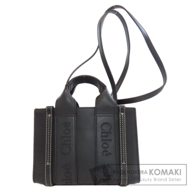 CHLOE クロエ ウッディミニ 2WAY ショルダーバッグ キャンバス