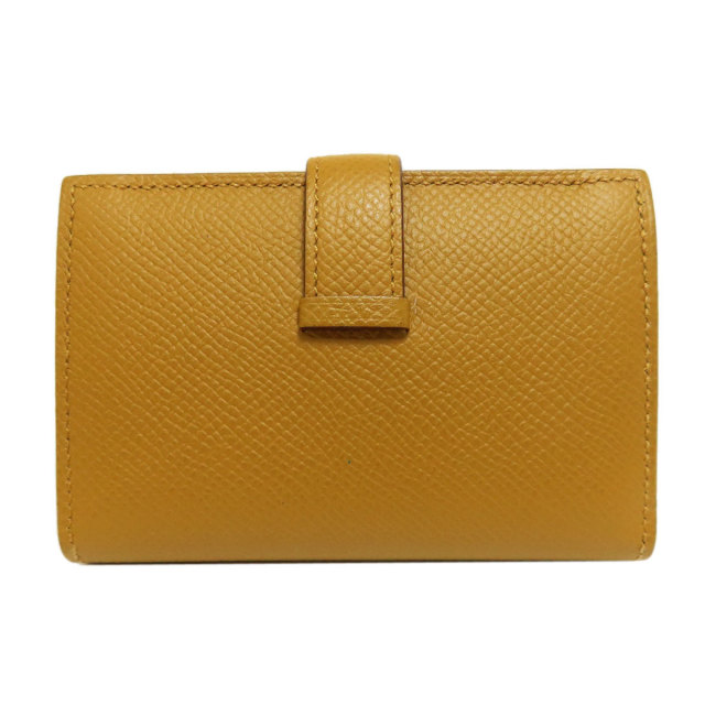 HERMES ゴールドレザーコインケース HERMES エルメス ベアンミニ セサミ ゴールド金具 コインケース