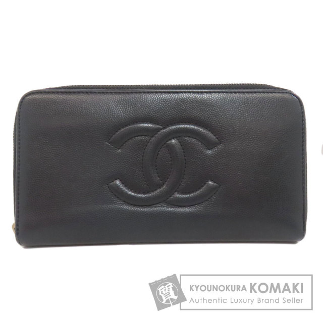 CHANEL シャネル ラウンドファスナー ココマーク シルバー金具