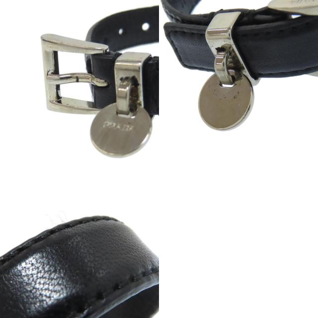 PRADA プラダ ロゴベルト ブレスレット レザー レディース [中古