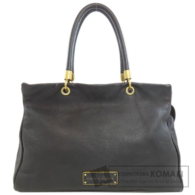 PRADA プラダ ロゴ金具 型押し ハンドバッグ レザー レディース